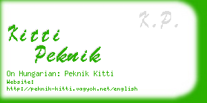 kitti peknik business card